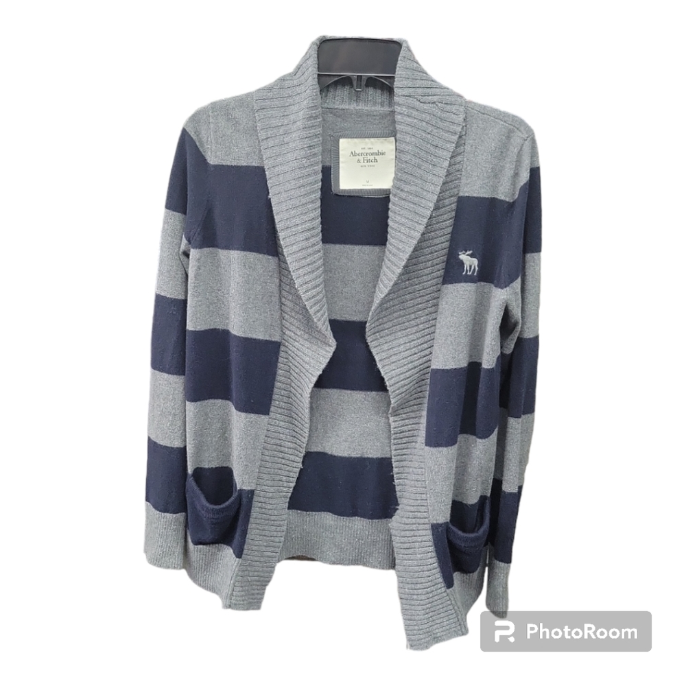Old school Vintage Abercrombie & Fitch rugby style stripe sweater original Moose
